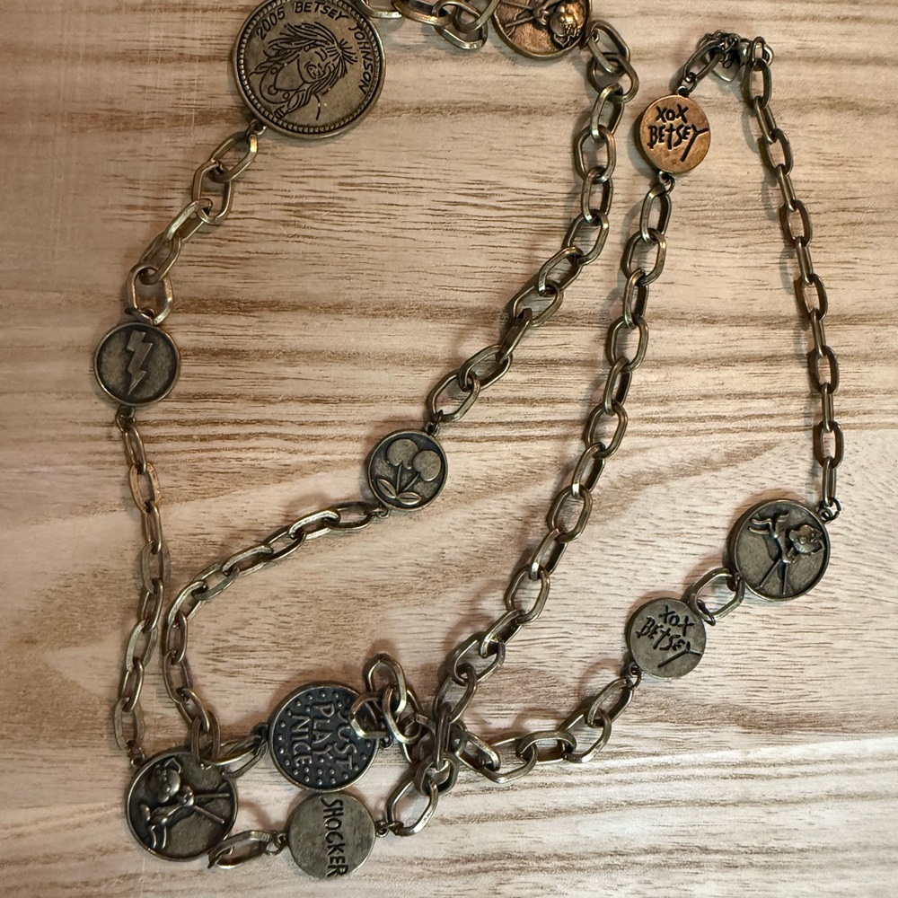 Betsey Johnson 2005 Long Coin Necklace